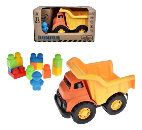 Camion Tolva Reciclable De 24 Cms Con 10 Bloques Y Figuras