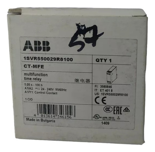 Ct-mfe 1svr550029r8100 Abb Nuevo Original Raven Automation