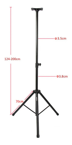 Imagem 5 de 5 de Kit 02 Suportes Pedestal Tripé P/ Caixa De Som Profissional