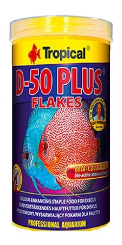 Alimento D-50 Plus Flakes Proteína P/pez Disco 50 G Tropical