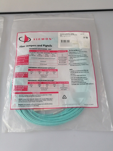 Cable Fibra Optica Siemon  Fj2-lcsc5v-15aq (om4) 15mts