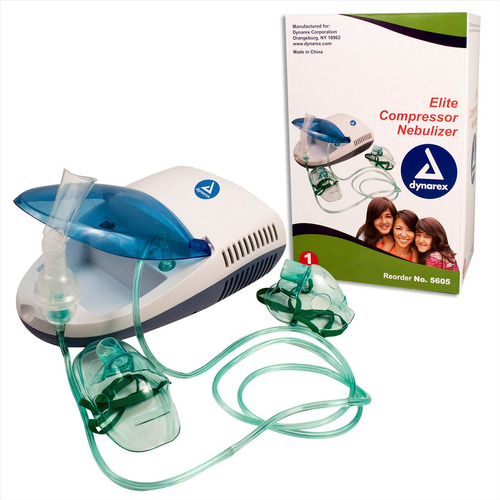 Nebulizador De Compresor Dynarex 110 V Para Niños Y Adultos