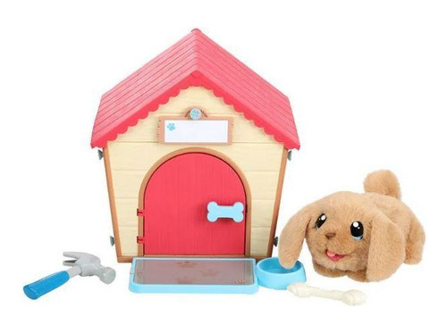 Conjunto Pelúcia Little Live Pets E Casa Dos Filhotes - Fun Cor Marrom