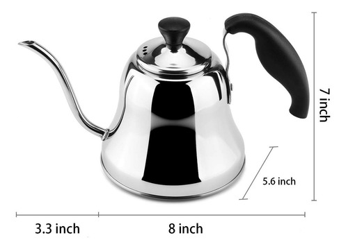 Tetera Para Hervir Agua Cuello De Cisne En Acero Inoxidable