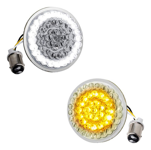 Led Lights Bullet Style Turn Signal Front 1157 Pannel C...