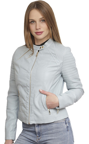 Chaqueta Ecocuero  Chg02 Celeste