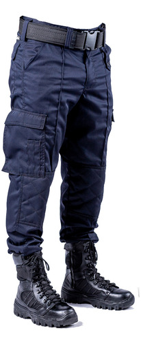 Pantalón Táctico Gabardina Kadima Azul Policía T:50-54 En Cu