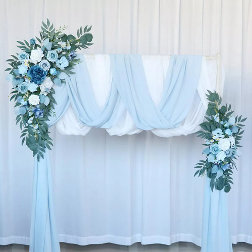 Arreglo Floral Hecho A Mano Con Forma De Arco De Boda, 2 Pie