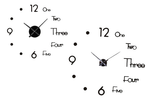 Reloj De Pared 3d Creativo, 2 Piezas, Relojes Acrílicos [u]