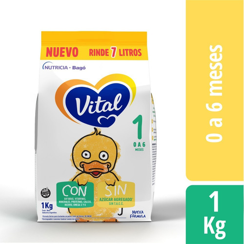 Imagen 2 de 2 de Leche En Polvo Vital 1 Pack 1kg (1 Unidad/pouch)