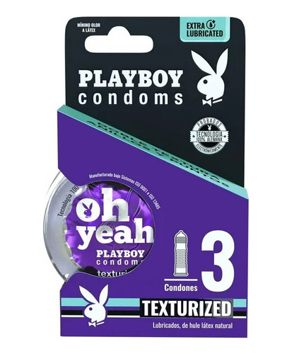 Condones Playboy Texturizados 3 Pzas