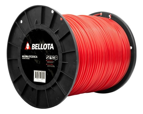 Nylon Guadañadora 3.3 Mm Redondo Rojo X 400 Metros - Bellota