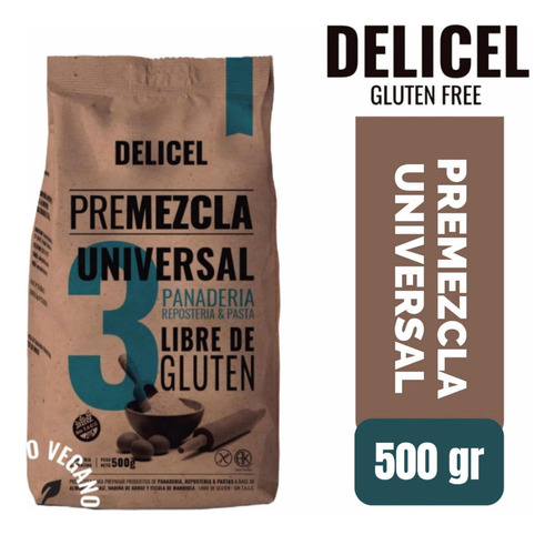 Premezcla Universal Delicel Sin Tacc Paquete 500 Gr 