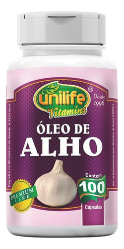 Aceite De Ajo Premium Unilife 100 Cápsulas 
