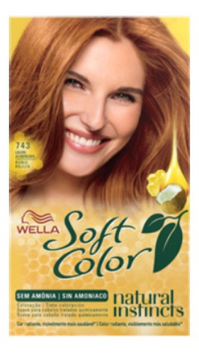 Kit Tintura Wella Professionals  Soft color Tinte de cabello tono 743 rubio cobre para cabello