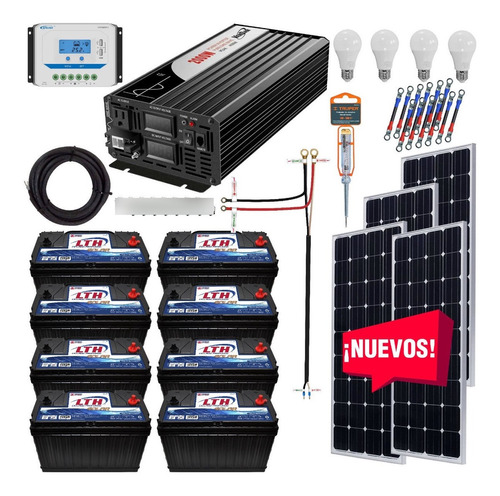 Kit Solar 4500 Watts Lth Inversor 2000 Onda Pura Pwm Display