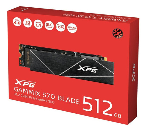 Imagen 6 de 10 de Disco Ssd 512gb M2 2280 Nvme Adata Xpg Gammix S70 Pc Ps5