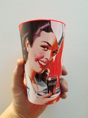 Vaso Mediano De Plastico Coca Cola  De 750 Cc Novedoso