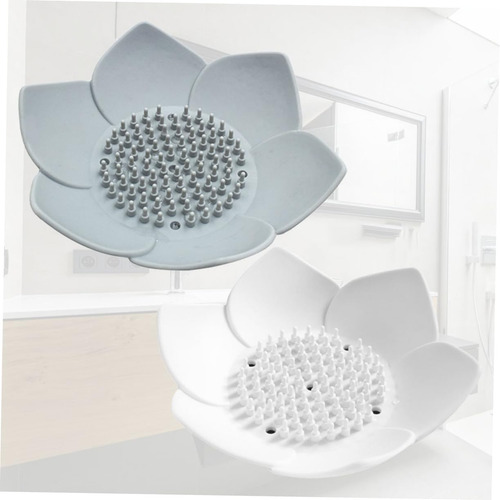2 Unids Flor En Forma De Caja De Jabón Plato De Jabón Plato