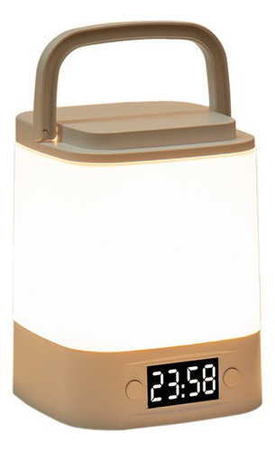 Lámpara Tricolor Led Con Reloj Electrónico, Lámpara Nocturna