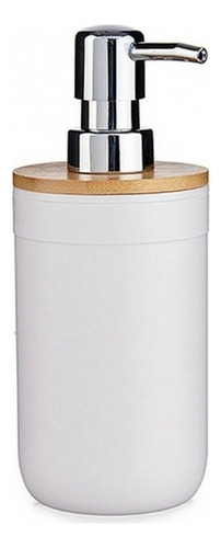 Dispenser Jabon Liquido Alcohol Gel Shampoo Color Blanco Bambu