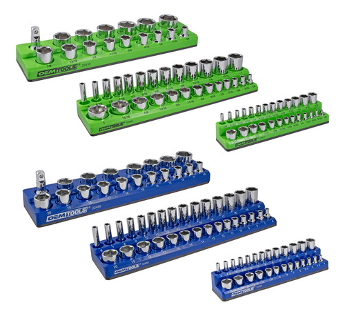 Oemtools 22461 - Juego De 6 Bandejas Magnticas Mtricas Y Sae