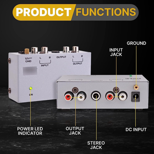 Pyle Pro Preamplificador Phono Tornamesas