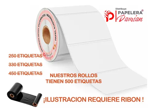 Etiquetas Ilustración 100x80mm Autoadhesivo 1500u 3 Rollos