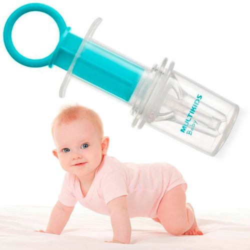 Dosador De Remédio 2 Em 1 Safe Baby Com Seringa E Copinho Cor Azul-turquesa