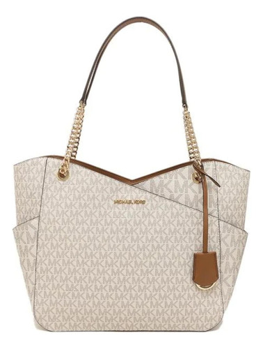 Cartera Michael Kors Jet Set Signature Vanilla