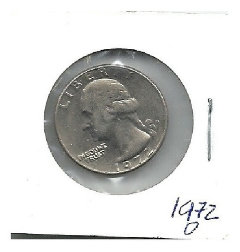 Moneda De Usa  Quarter D 1972  Washington