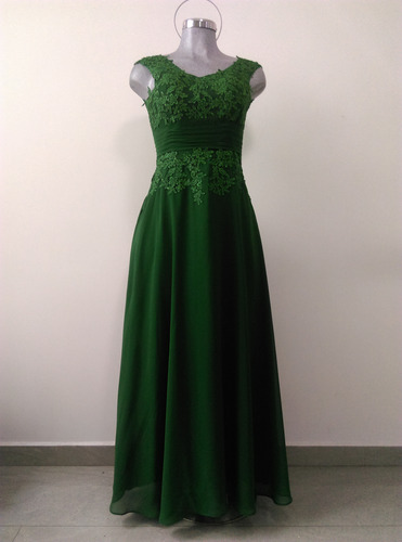 Vestido Verde De Gala, Fiesta. Talla Chica