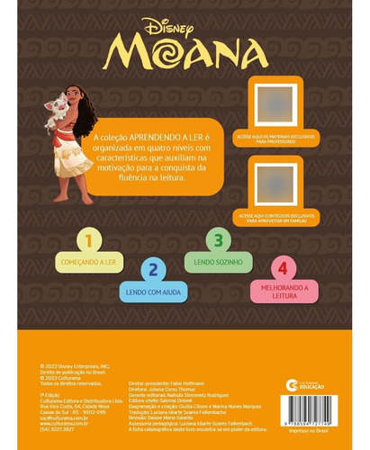 Aprendendo A Ler Nível 3 - A Busca Pelo Coração - Disney Moana