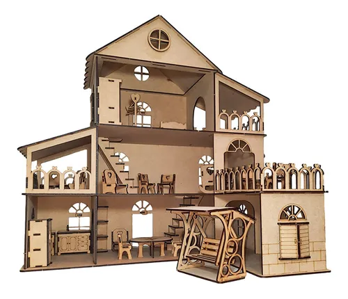 Casita De Muñeca Mesa De Luz Montessori Mundopino