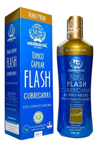 Tonico Capilar Flash Cubre Canas Rubio - mL a $166
