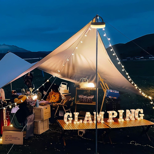 Lámpara De Camping Con Energía Solar 10m 100led Ununmx Color Blanco