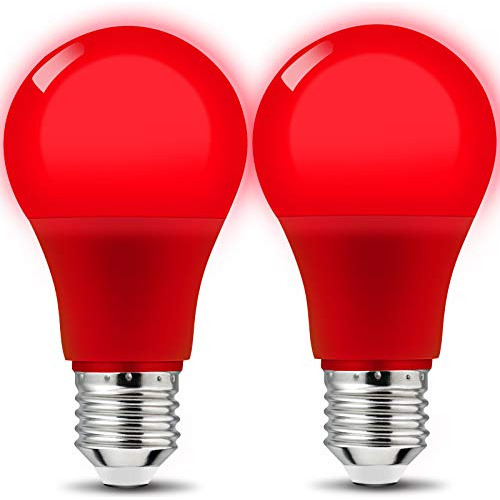 Bombilla Led Roja A19, Bombillas De Luz Coloreada Equiv...