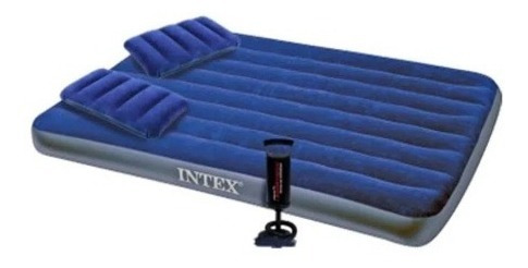 Colchon Inflable 2p Importado Intex + Inflador + 2 Almohadas