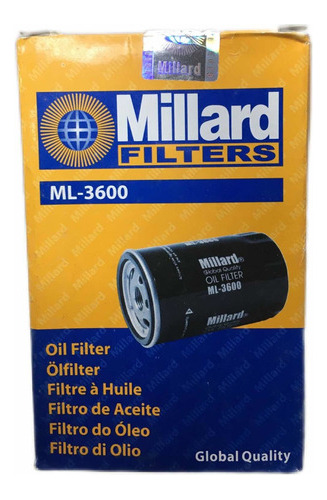 Filtro De Aceite Ml-3600 Ford Ecosport, Fiesta, Cherokee