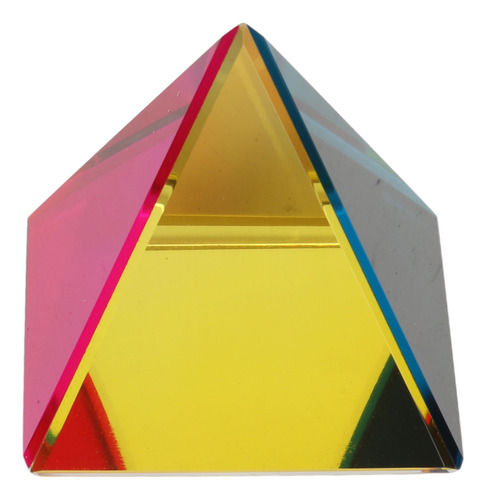 Prisma Arcoíris De Cristal Con Forma De Pirámide Iridiscente