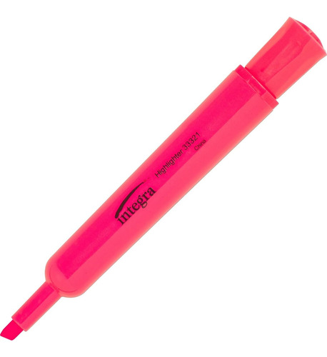 Integra Desk Highlighter, Chisel Tip, Fluorescent Pink
