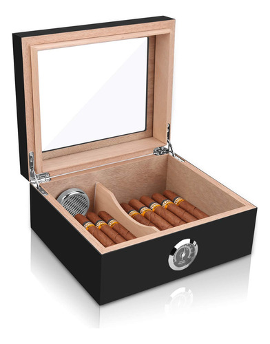 Humidor De Puros, Caja De Escritorio De Madera De Cedro Espa