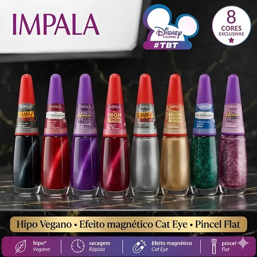 Esmalte Impala Efeito Magnético Disney Channel Tbt Cat Eye Cat Eye - Efeito Magnético Metalizados
