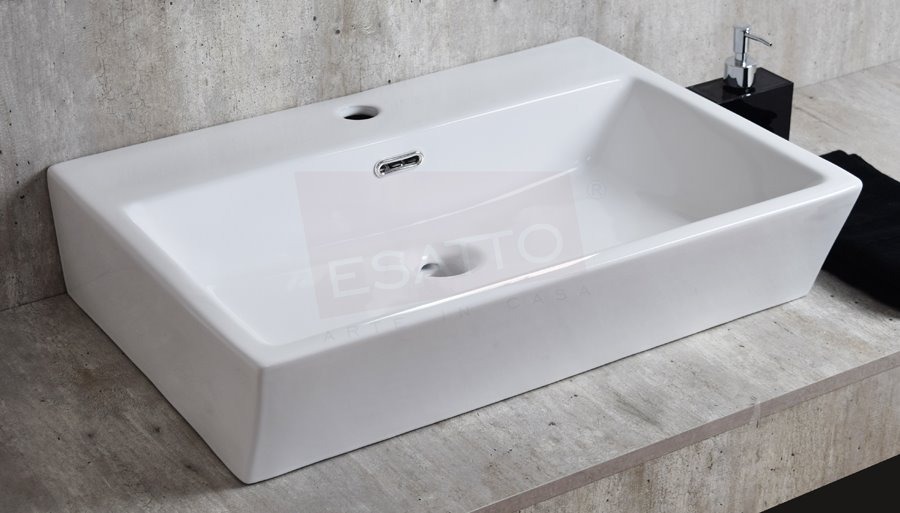 Esatto® Lavabo Rectangular Baño Moderno Cerámico Oc-081 | Mercado Libre