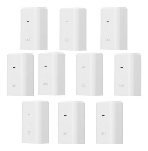 Kit 10 Pz Adaptador Poe Ubiquiti Gigabit 24 Vdc, 0.3 A 