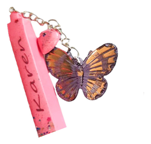 Lapicero Personalizado Hecho Con Resina Rosa Negro