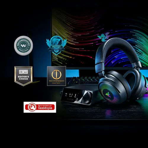 Auriculares Razer Kraken V4 Pro Con Control Hub Negro