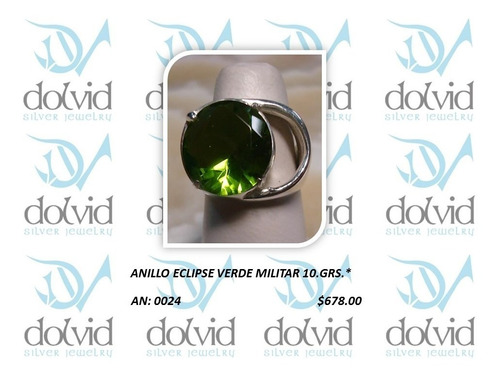 Anillo Eclipse Verde Militar