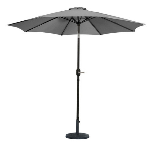 Ombrelone Central Praia Jardim 2,70m Articulado Com Base 12kg Revomax Cor Cinza escuro