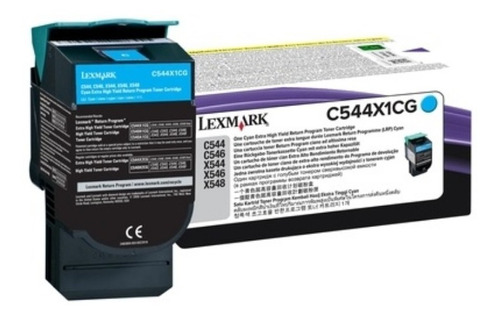 Cartucho De Tóner Cian Extra Alto  Lexmark Original C544